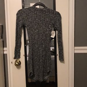 Heather gray sweater dress